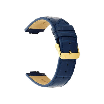 Blue Leather - Gold