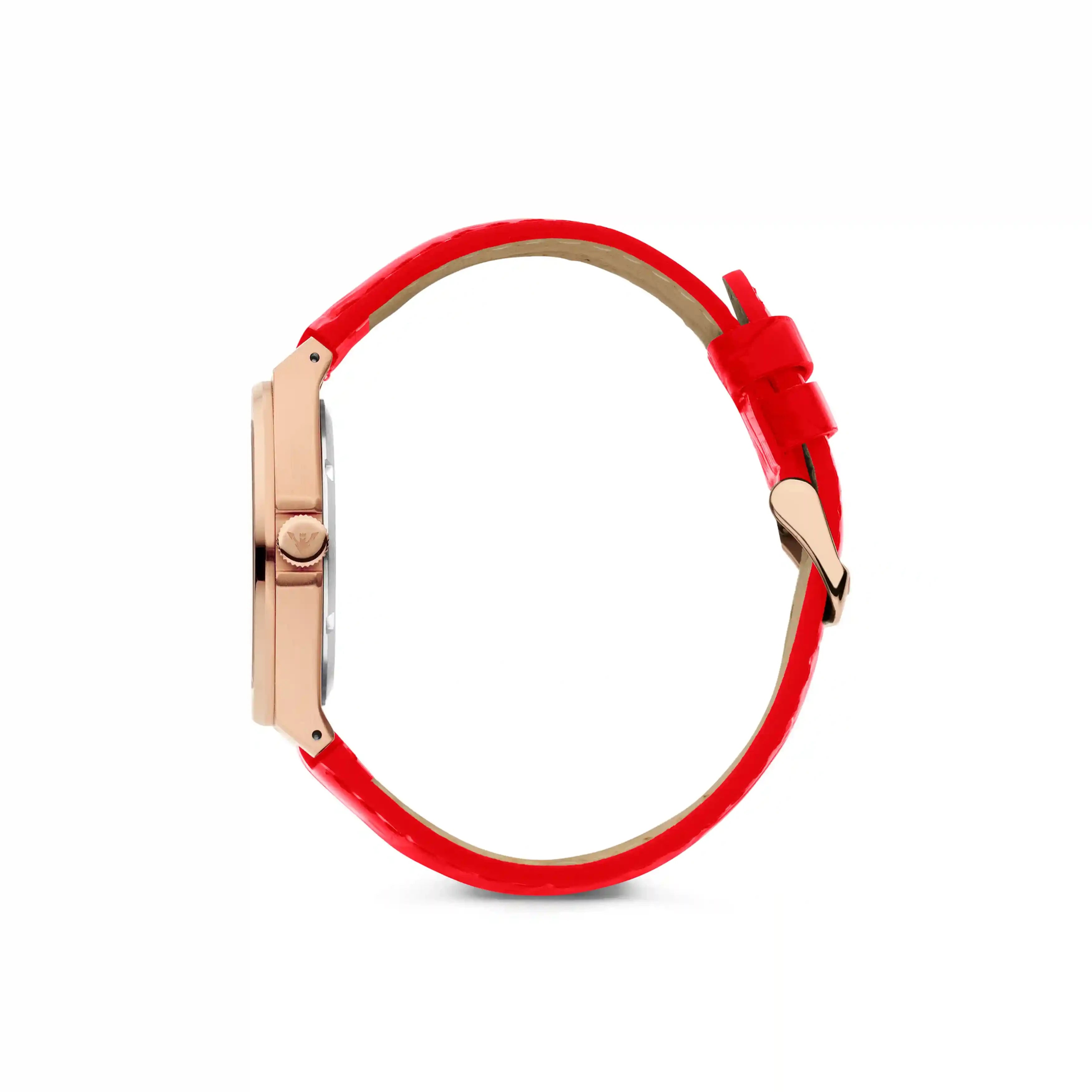 PHOENIX - RED / ROSE GOLD (LEATHER)