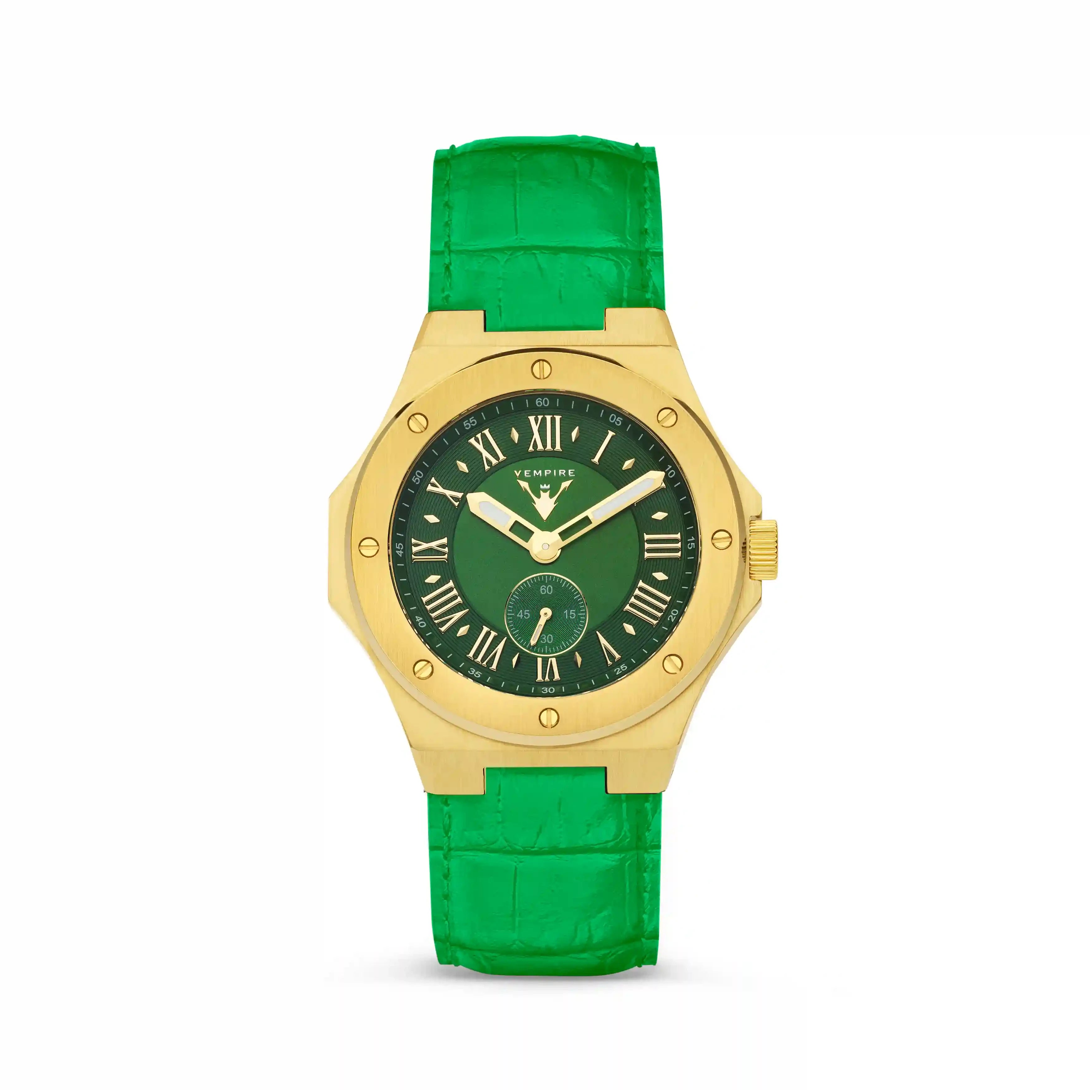 IMPERIAL – GREEN / GOLD (LEATHER)