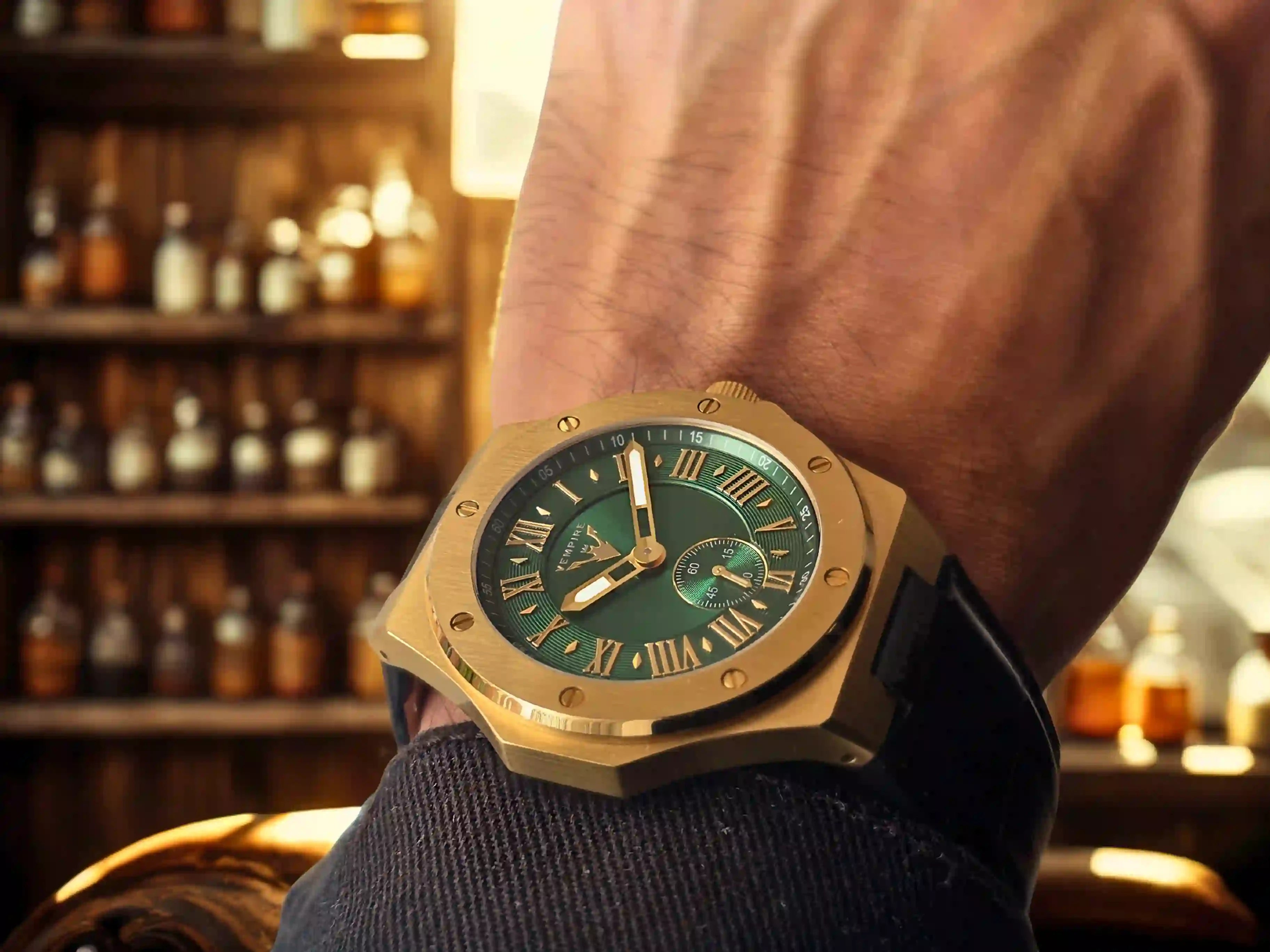 VENOM – GREEN / GOLD (LEATHER)