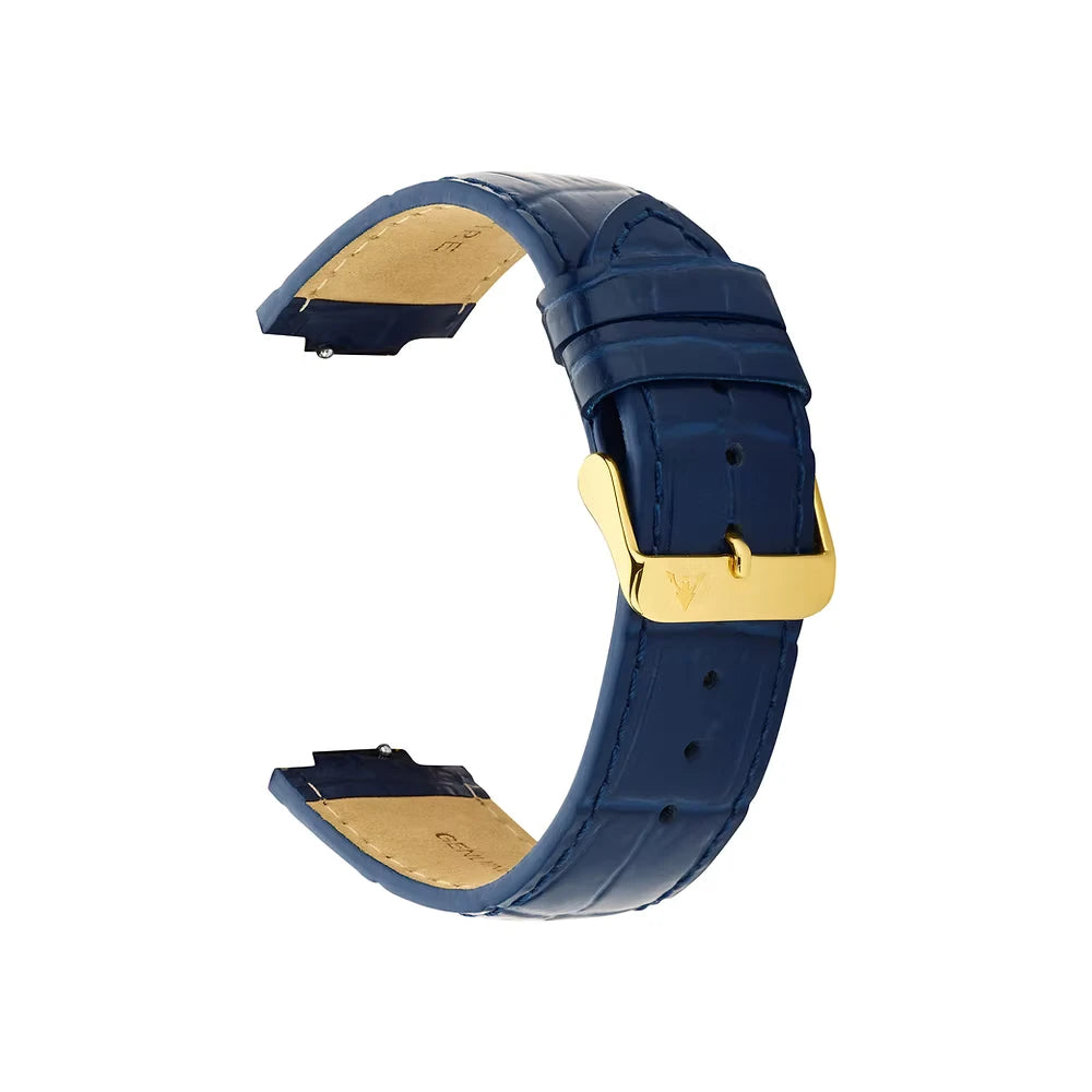 Blue Leather - Gold