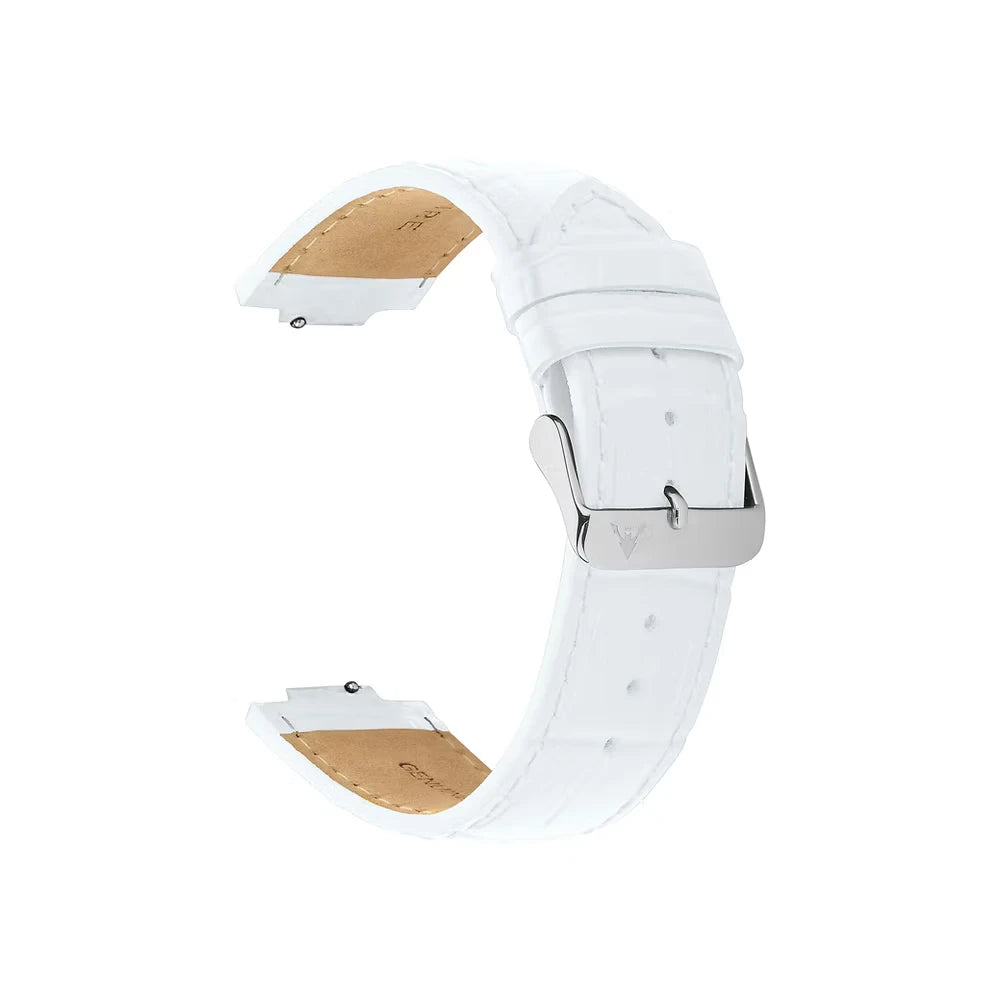 White Leather - Silver