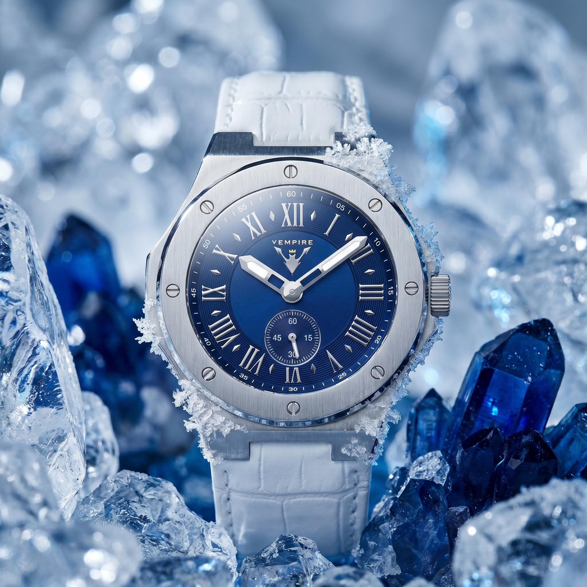 AZURE – BLAUW / ZILVER (LEER)