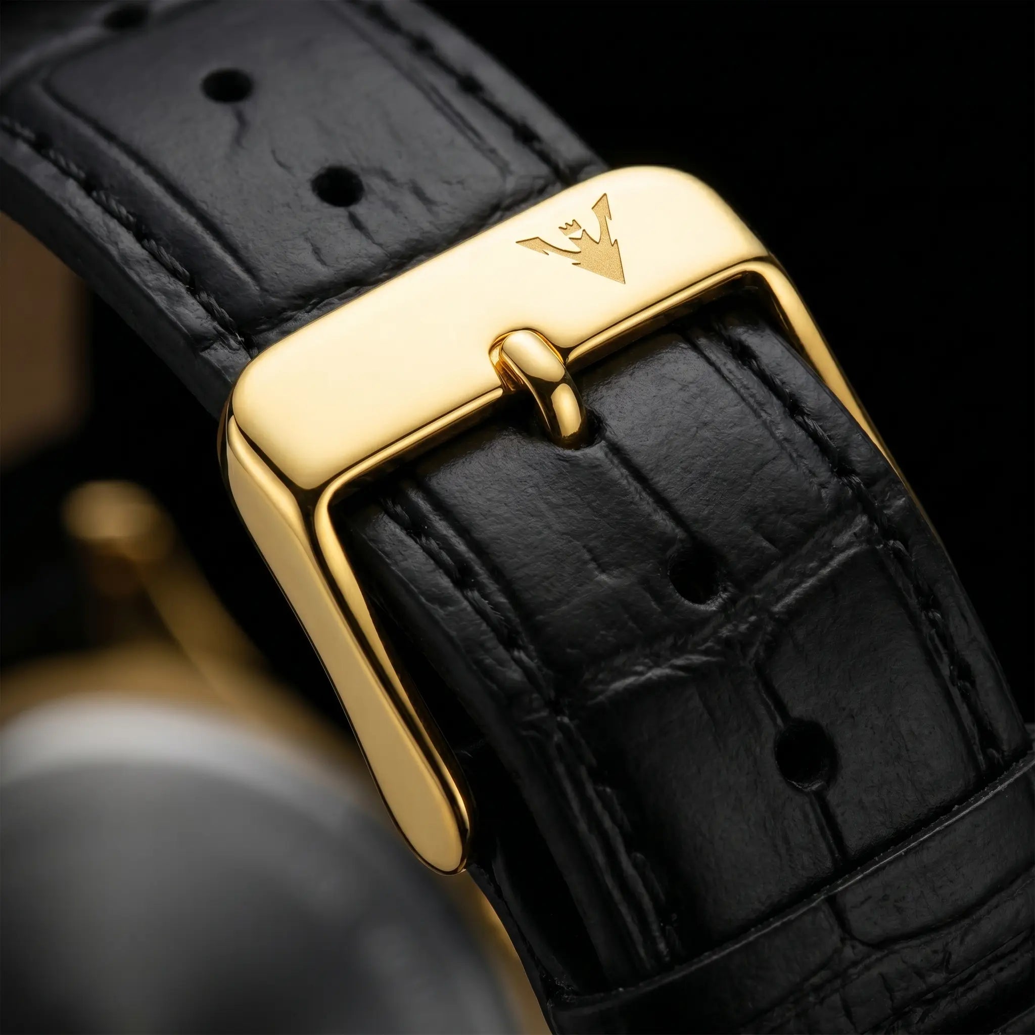 Black Leather - Gold